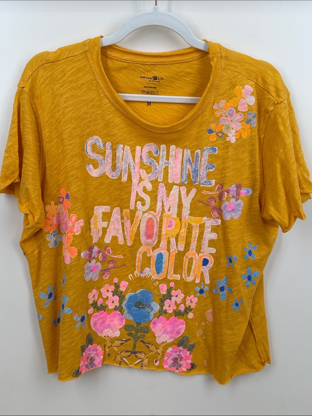 NATURAL LIFE Yellow Floral 'Sunshine Is My Favorite Color' Tee - Picture 5 of 7